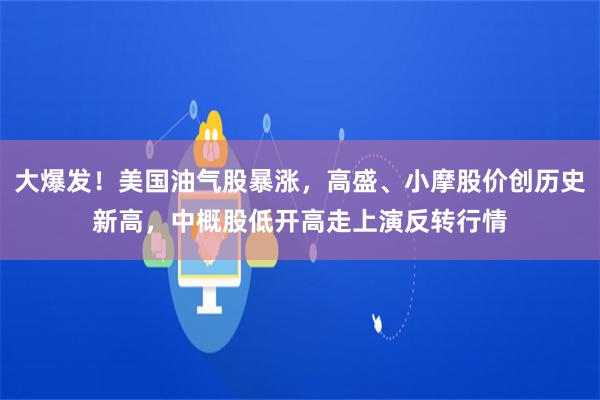 大爆发！美国油气股暴涨，高盛、小摩股价创历史新高，中概股低开高走上演反转行情